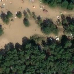 Sand Volleyball Court in Marienwerder, Brandenburg — aerial view