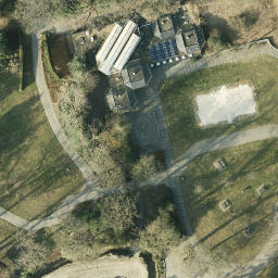 Sand Volleyball Court — aerial view