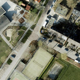 Sand Volleyball Court — aerial view