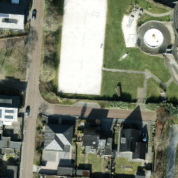 Sand Volleyball Court — aerial view