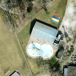 Sand Volleyball Court — aerial view