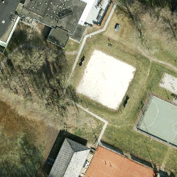 Sand Volleyball Court — aerial view