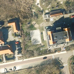 Sand Volleyball Court — aerial view