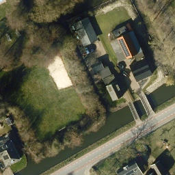 Sand Volleyball Court — aerial view