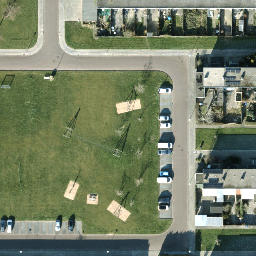 Grass Volleyball Court — aerial view