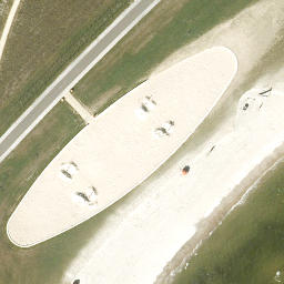 Sand Volleyball Court — aerial view
