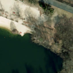 Sand Volleyball Court, Berlin — aerial view