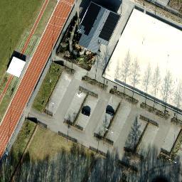 Sand Volleyball Court — aerial view