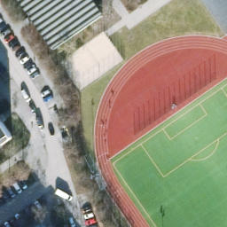 Sand Volleyball Court, Berlin — aerial view