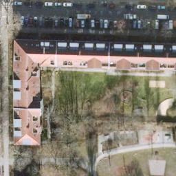 Grass Volleyball Court, Berlin — aerial view