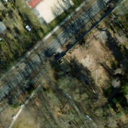 Sand Volleyball Court, Berlin — aerial view