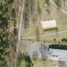 Sand Volleyball Court, Berlin — aerial view