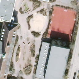 Sand Volleyball Court, Berlin — aerial view