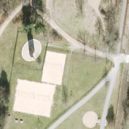 Grass Volleyball Court, Berlin — aerial view