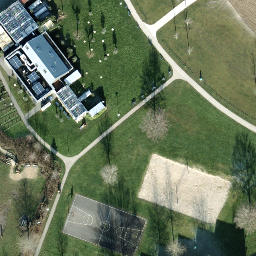 Sand Volleyball Court — aerial view