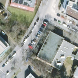 Sand Volleyball Court, Berlin — aerial view