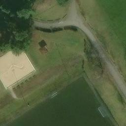 Sand Volleyball Court, Strausberg — aerial view