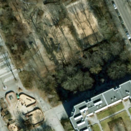 Sand Volleyball Court, Berlin — aerial view