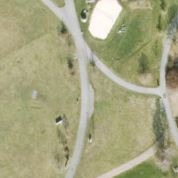 Sand Volleyball Court, Berlin — aerial view