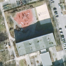 Sand Volleyball Court, Berlin — aerial view