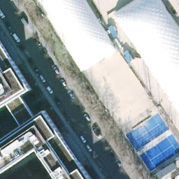 Sand Volleyball Court, Berlin — aerial view