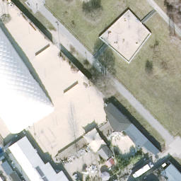 Sand Volleyball Court, Berlin — aerial view
