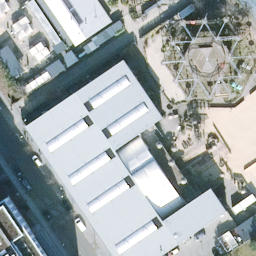 Sand Volleyball Court, Berlin — aerial view