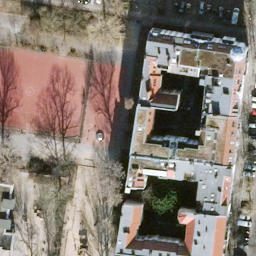Tartan Volleyball Court, Berlin — aerial view