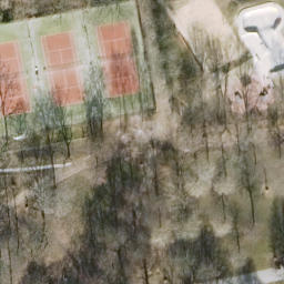 Sand Volleyball Court, Berlin — aerial view