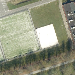 Sand Volleyball Court — aerial view