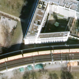 Sand Volleyball Court, Berlin — aerial view
