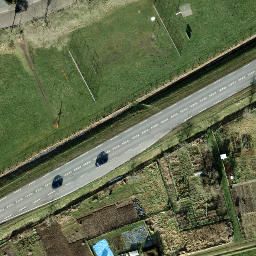 Grass Volleyball Court — aerial view