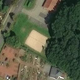 Sand Volleyball Court in Fürstenau, Niedersachsen — aerial view