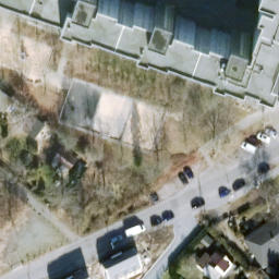 Sand Volleyball Court, Berlin — aerial view