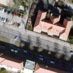 Sand Volleyball Court in Westend, Berlin — aerial view