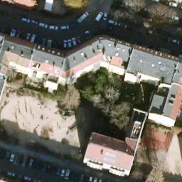 Friedrichshain Beach Volleyball Court — aerial view