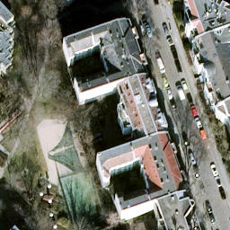 Sand Volleyball Court, Berlin — aerial view
