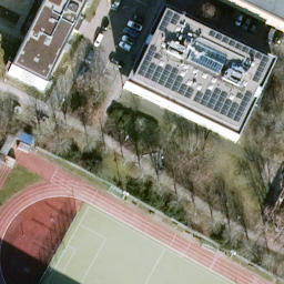 Tartan Volleyball Court, Berlin — aerial view