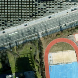 Sand Volleyball Court, Berlin — aerial view