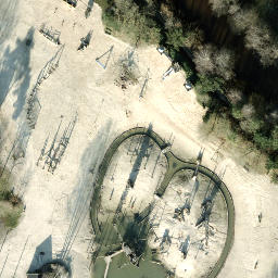 Sand Volleyball Court — aerial view
