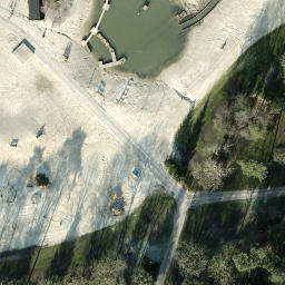 Sand Volleyball Court — aerial view