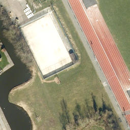 Sand Volleyball Court — aerial view