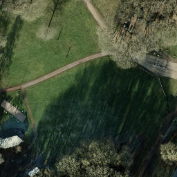 Grass Volleyball Court — aerial view