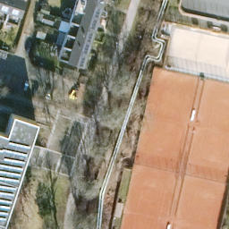 Sand Volleyball Court, Berlin — aerial view