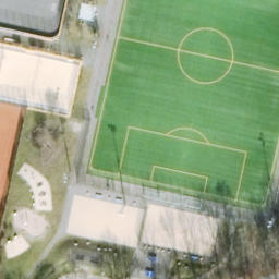 Tartan Volleyball Court, Berlin — aerial view