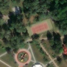Sand Volleyball Court — aerial view