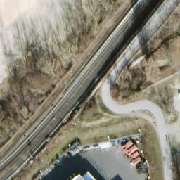 Sand Volleyball Court, Berlin — aerial view