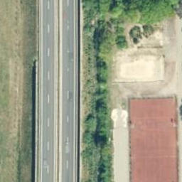 Sand Volleyball Court in Gifhorn, Niedersachsen — aerial view