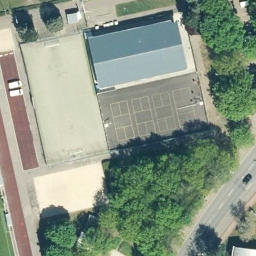 Sand Volleyball Court, Gifhorn — aerial view