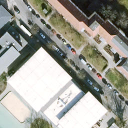 Sand Volleyball Court, Berlin — aerial view